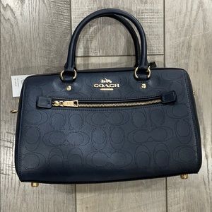 Coach Rowan NWT midnight color handbag